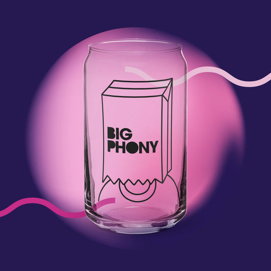 Big Phony Can-shaped glass