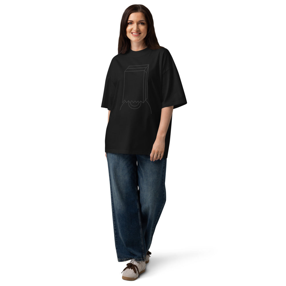 BAG HEAD Unisex organic oversized high neck t-shirt