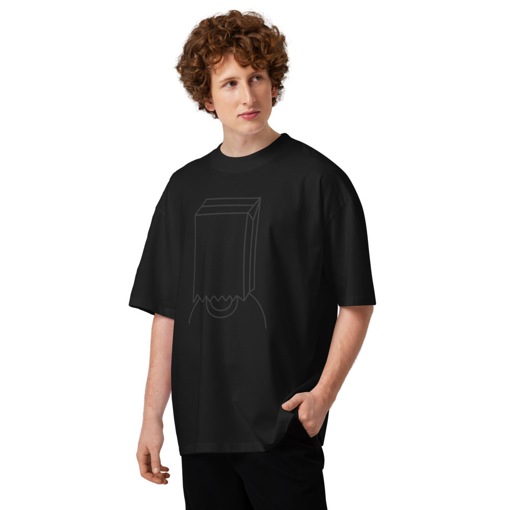 BAG HEAD Unisex organic oversized high neck t-shirt