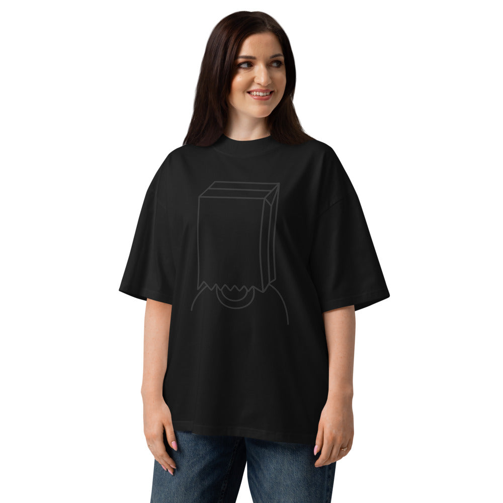 BAG HEAD Unisex organic oversized high neck t-shirt