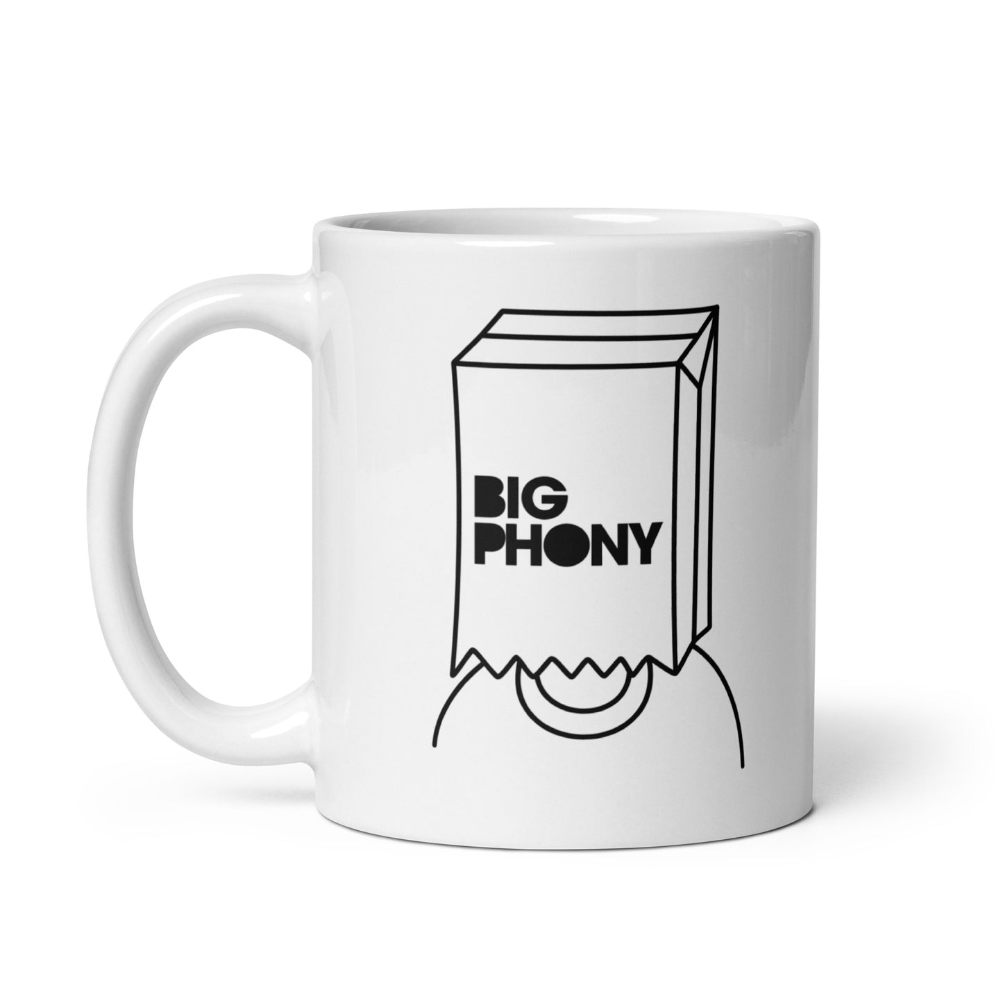 Big Phony White glossy mug